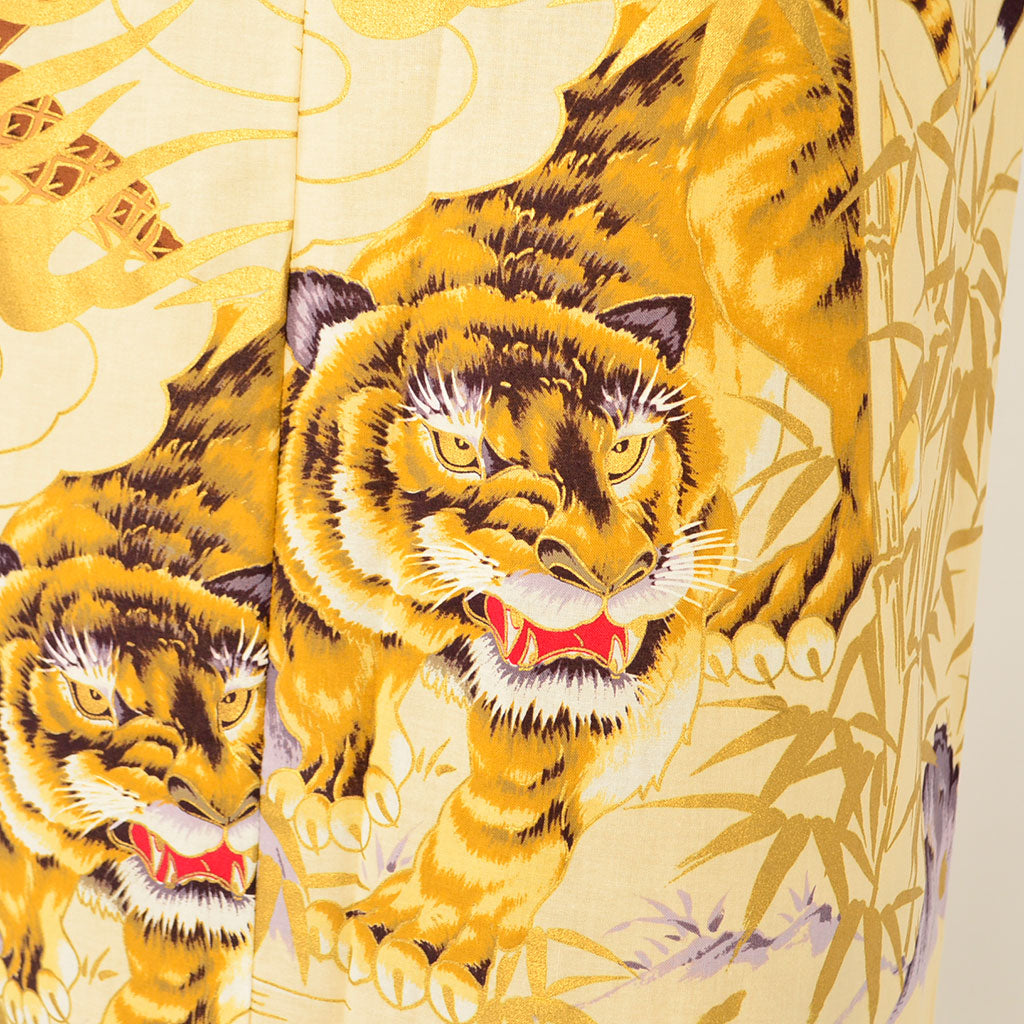 Japanese Yukata Unisex Cotton Knee-length "Tiger and Dragon"