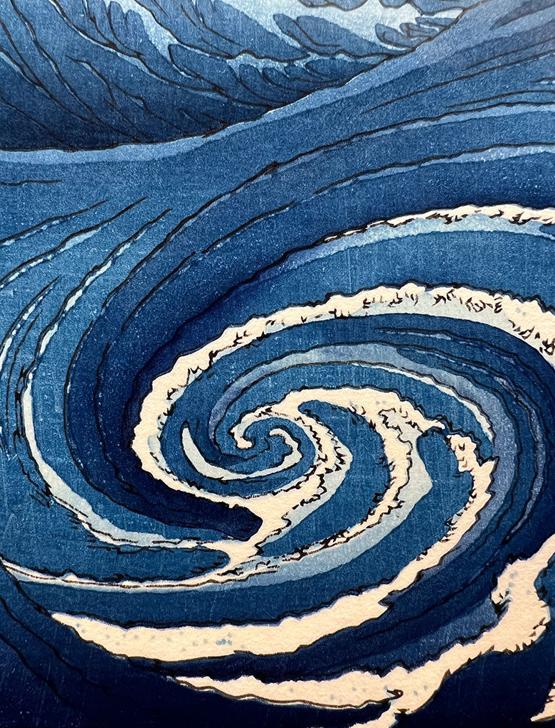 Naruto Woodblock print Whirlpool, Awa Province