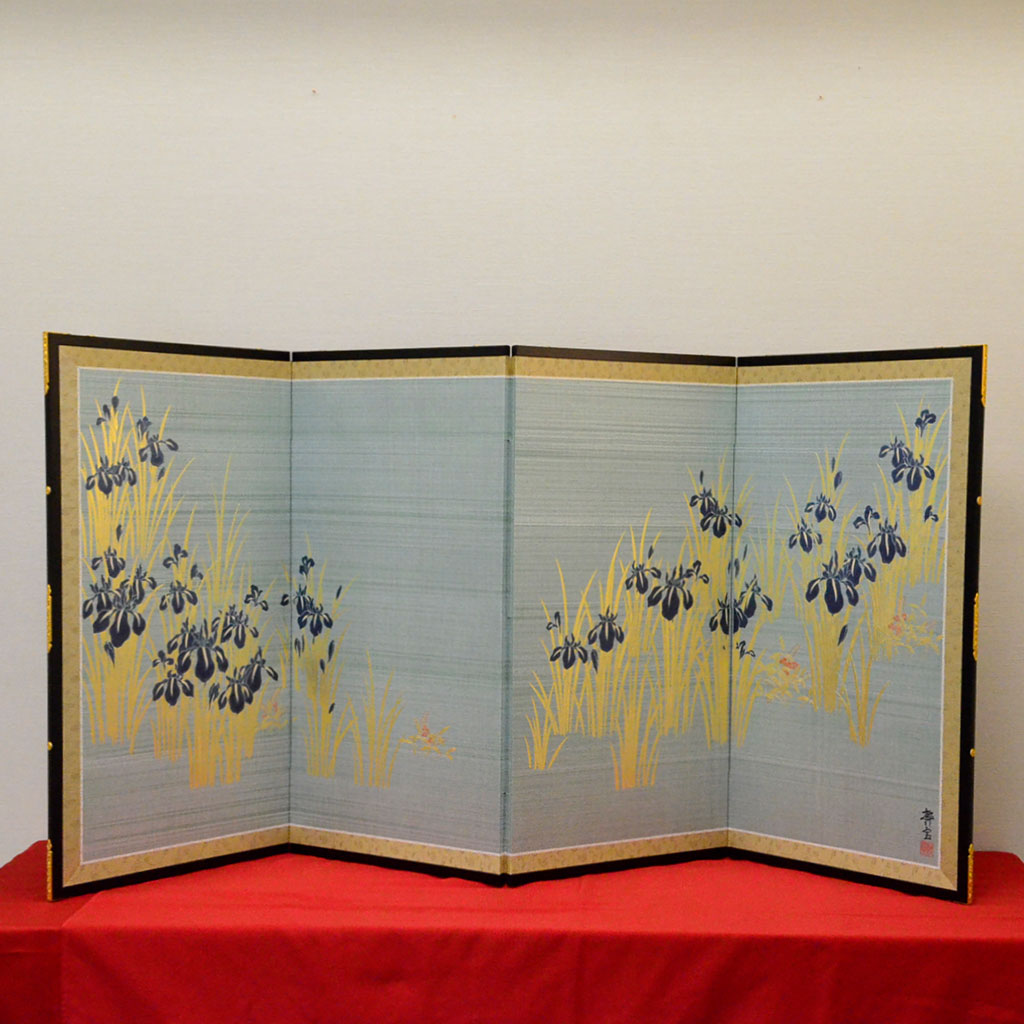 Byobu Folding Screen with 4 Panels "Iris"