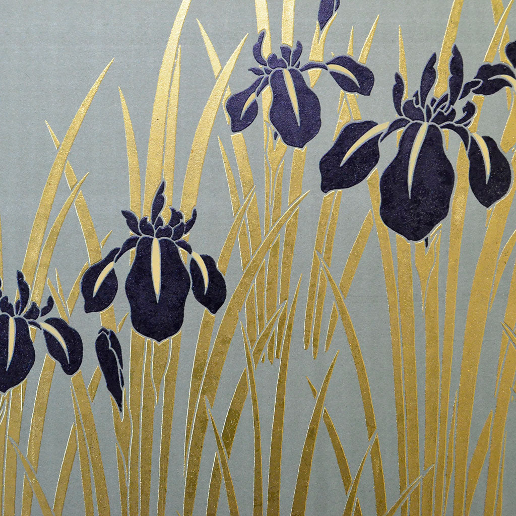 Byobu Folding Screen with 2 Panels "Iris"