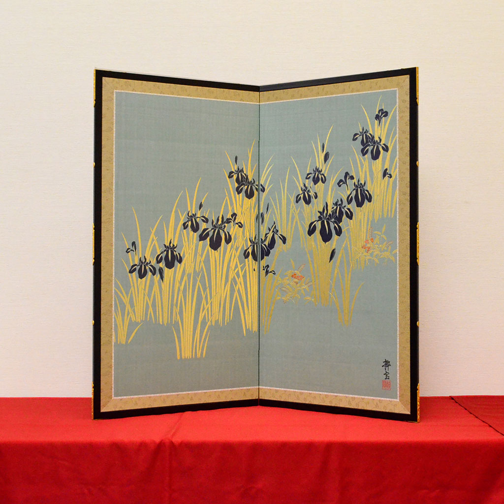 Byobu Folding Screen with 2 Panels "Iris"