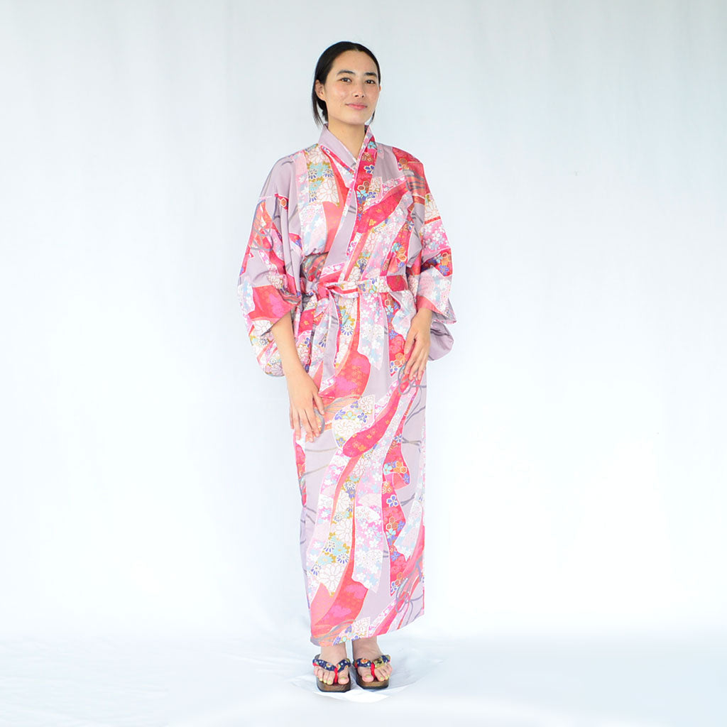 Japanese Kimono Women's Cotton "Ribbon"