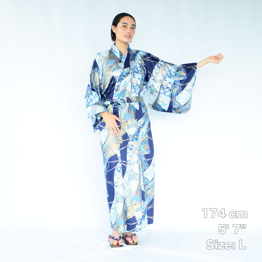 Japanese Kimono Women's Cotton "Ribbon"