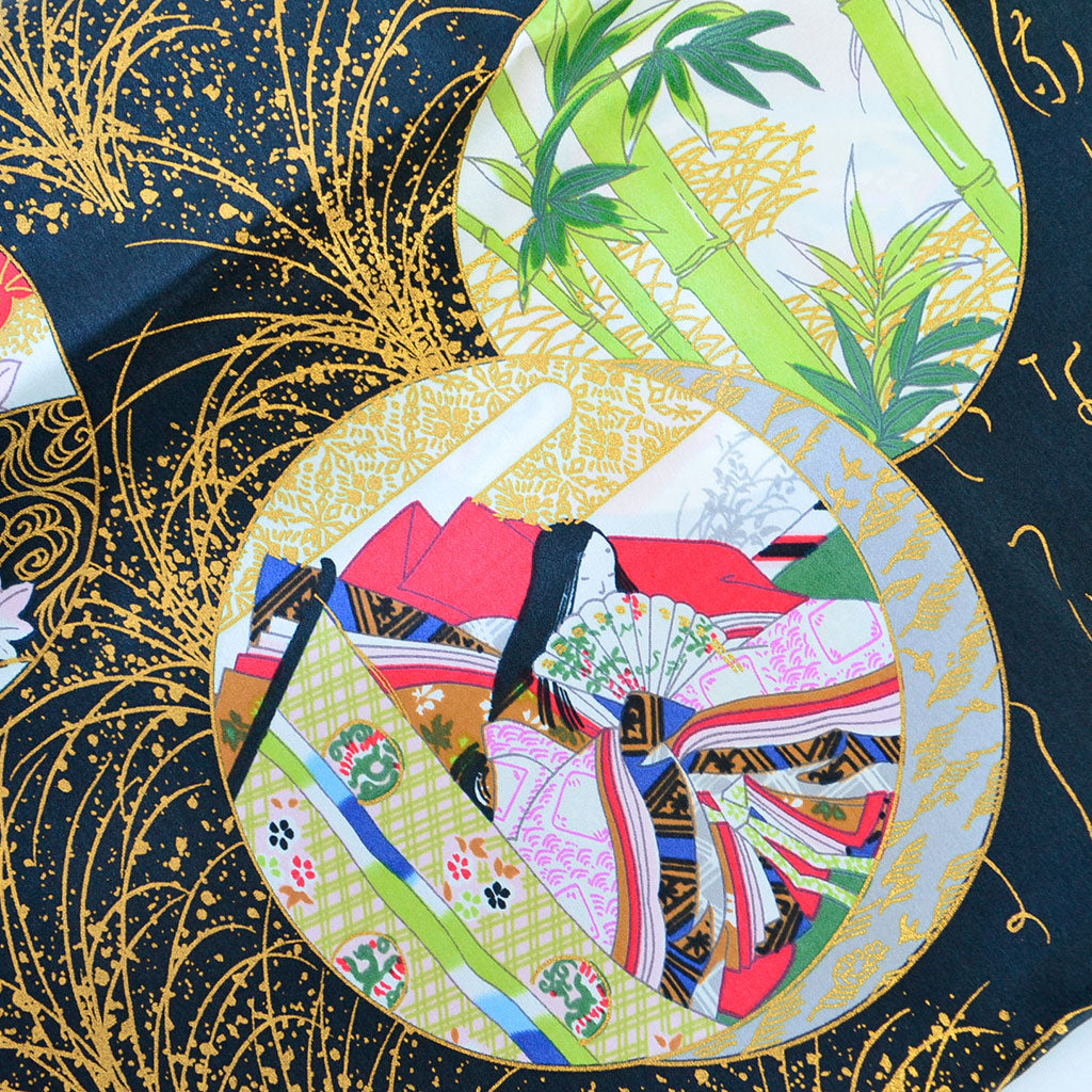 Silk scarf square "Princess of letter"
