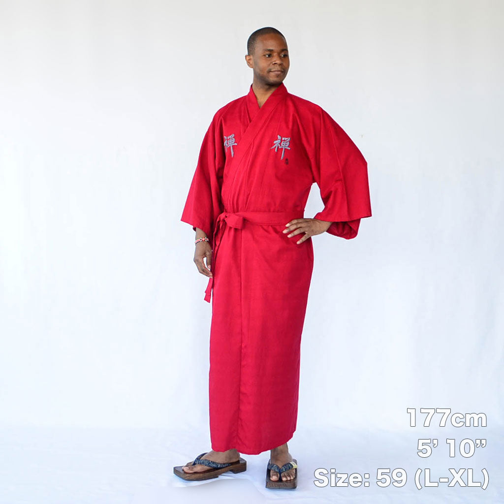 Japanese Kimono Men’s Cotton "Zen Embroidery"