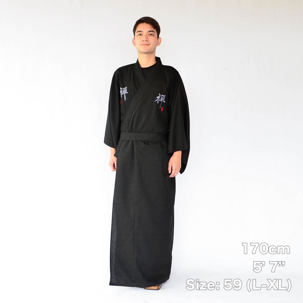 Japanese Kimono Men’s Cotton "Zen Embroidery"