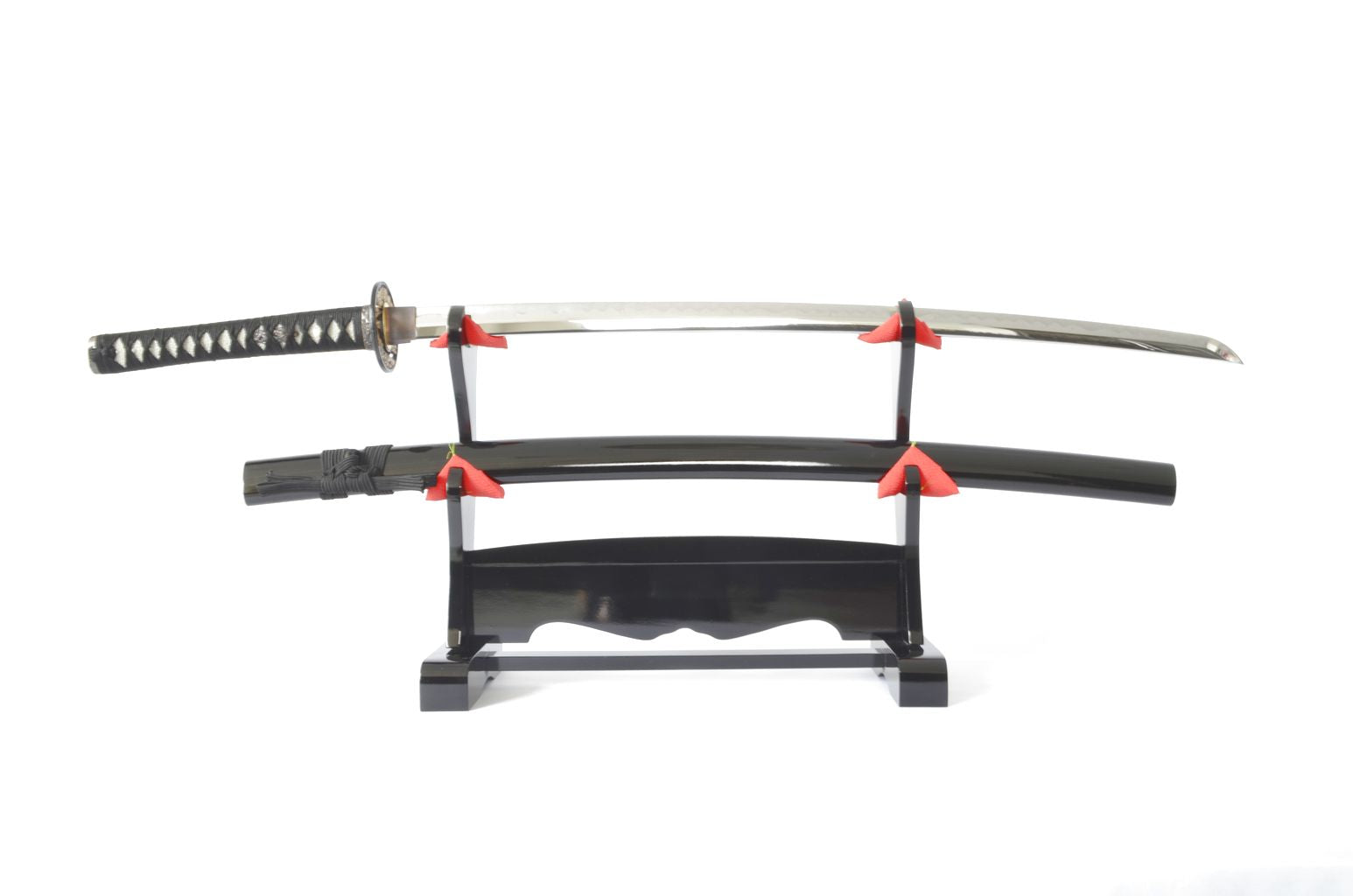 Katana Ornamental sword set "Glossy black"