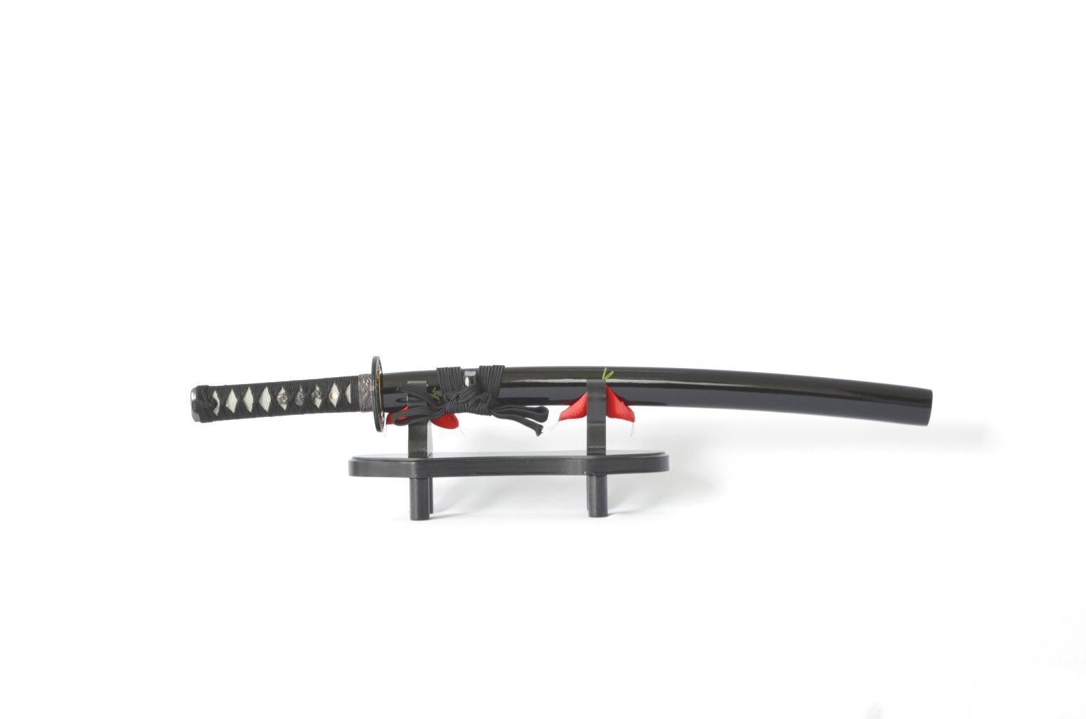 Katana Ornamental sword set "Glossy black"