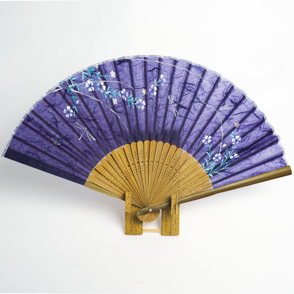 Women's Folding Fan Set "Kanon(Sound of Summer)" Purple