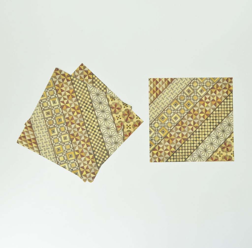 Yosegi Wooden mosaic work Playing Set