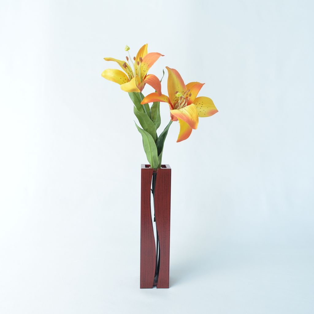 Lacquerware Flower Vase “Negoro”●