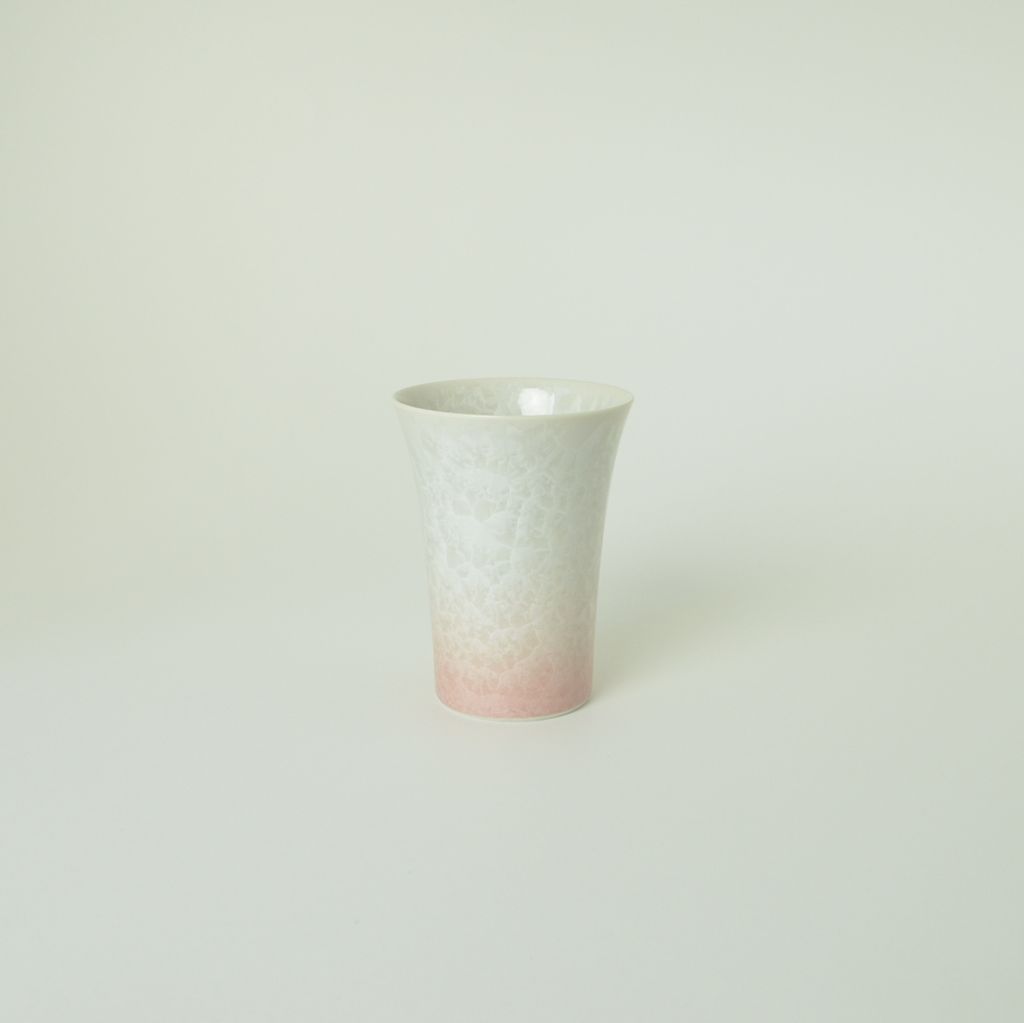Free Cup "Flower Crystal" Red and White