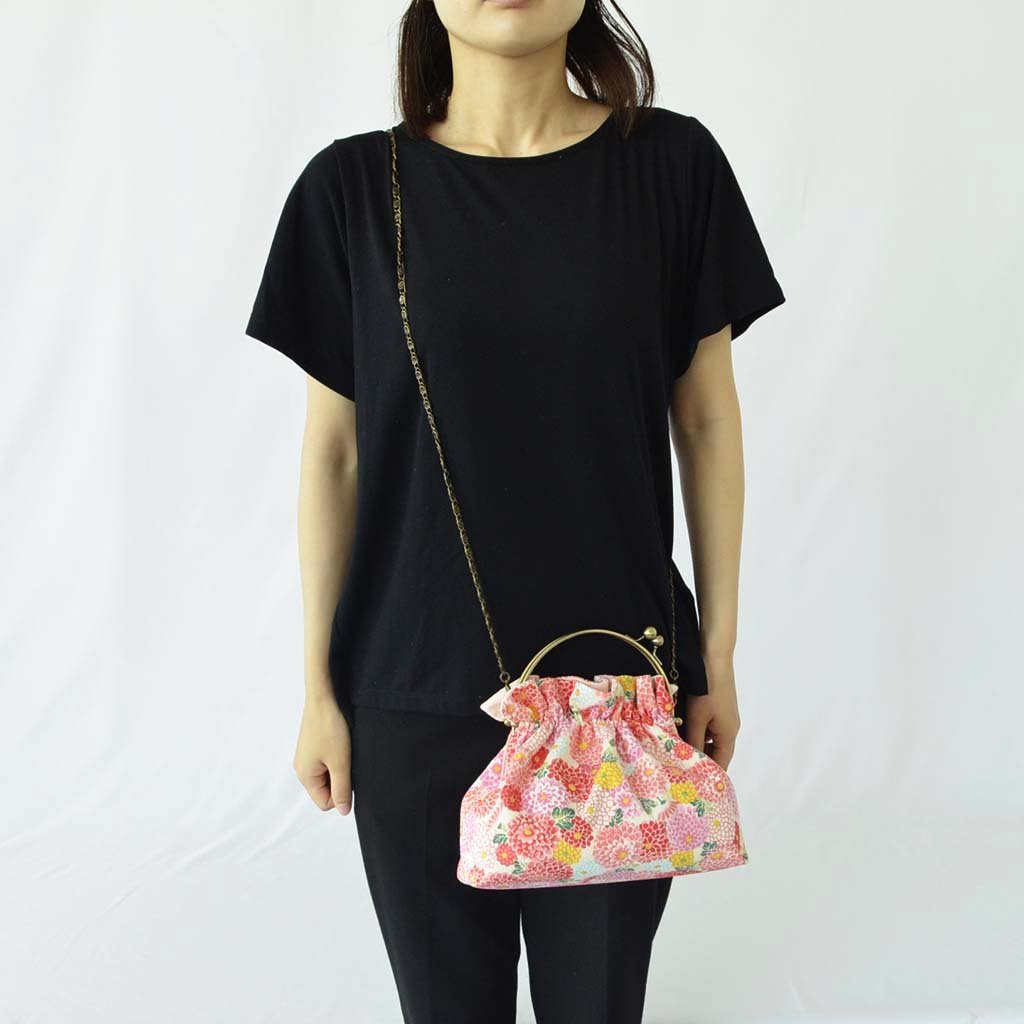 2way Chirimen bag "Japanese traditional design" (S)