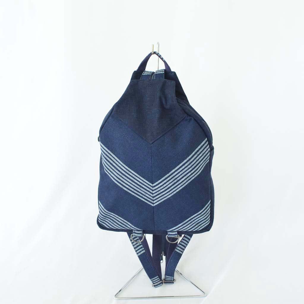Aizome Indigo Dye Backpack 2way Stripe