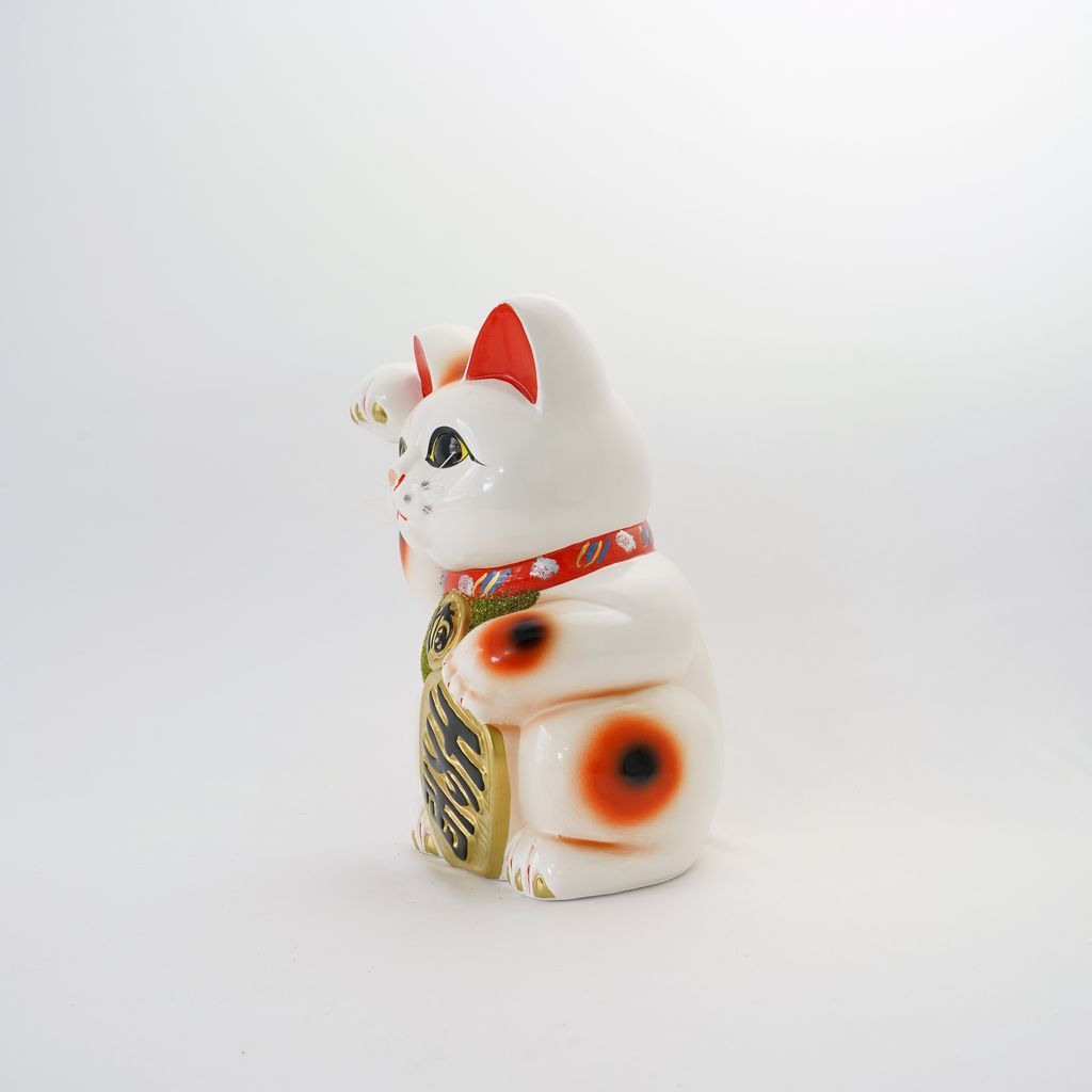 Ornament "Maneki Neko" White Size 8
