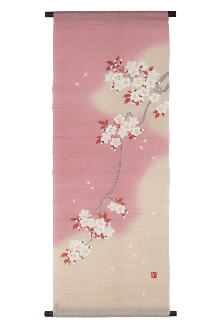 Hemp Tapestry "Cherry blossoms in Mt. Yoshino"