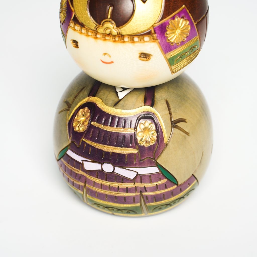 Kokeshi doll "Kabutokun(Kabuto Boy)"