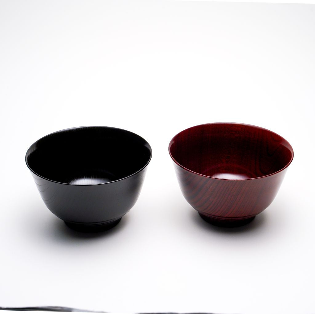 Lacquerware Bowl Set of 2p "Wide-mouthed" Yamanaka lacquerware
