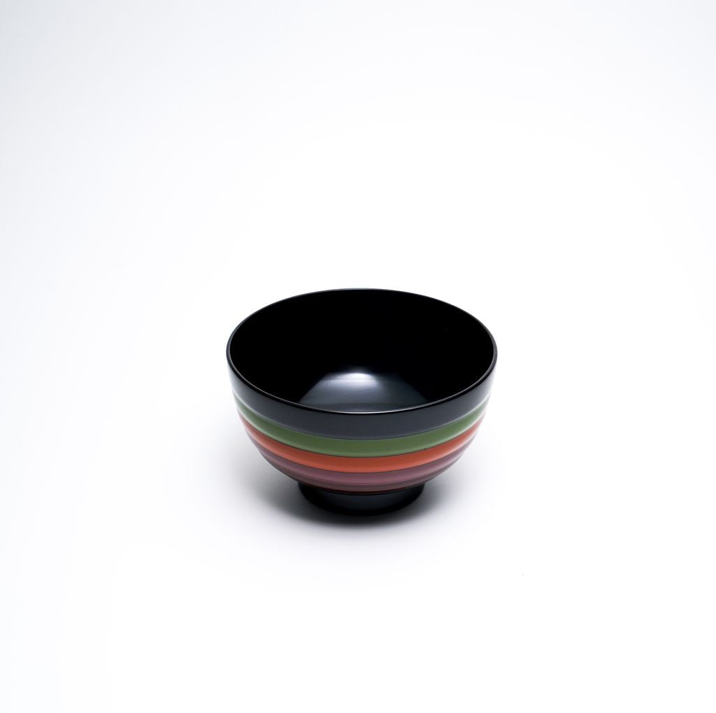 Lacquerware Bowl Set of 2p "Spinning top" Koma-nuri Yamanaka lacquerware