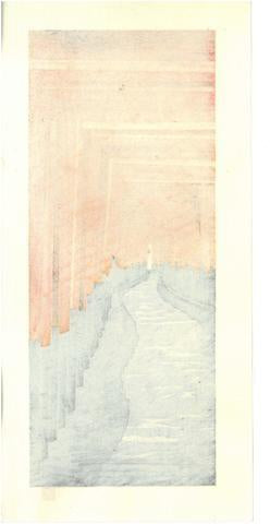 Woodblock print "Fushimi inari shrine" by Kato Teruhide Published by UNSODO Small size