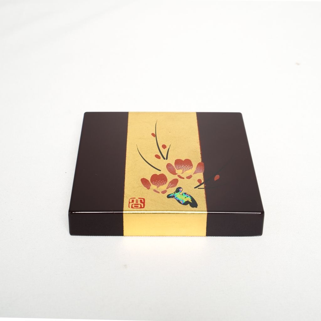 Kanazawa Gold Foil Box "Plum blossoms"