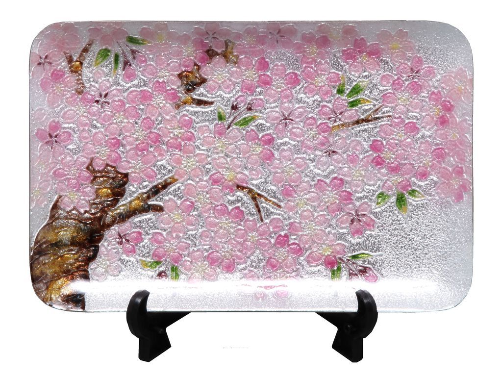 Cloisonne Decorative Plate "Cherry Blossoms"