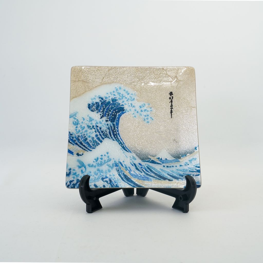 Cloisonne Decorative Plate "The Waves Off the Coast of Kanagawa"