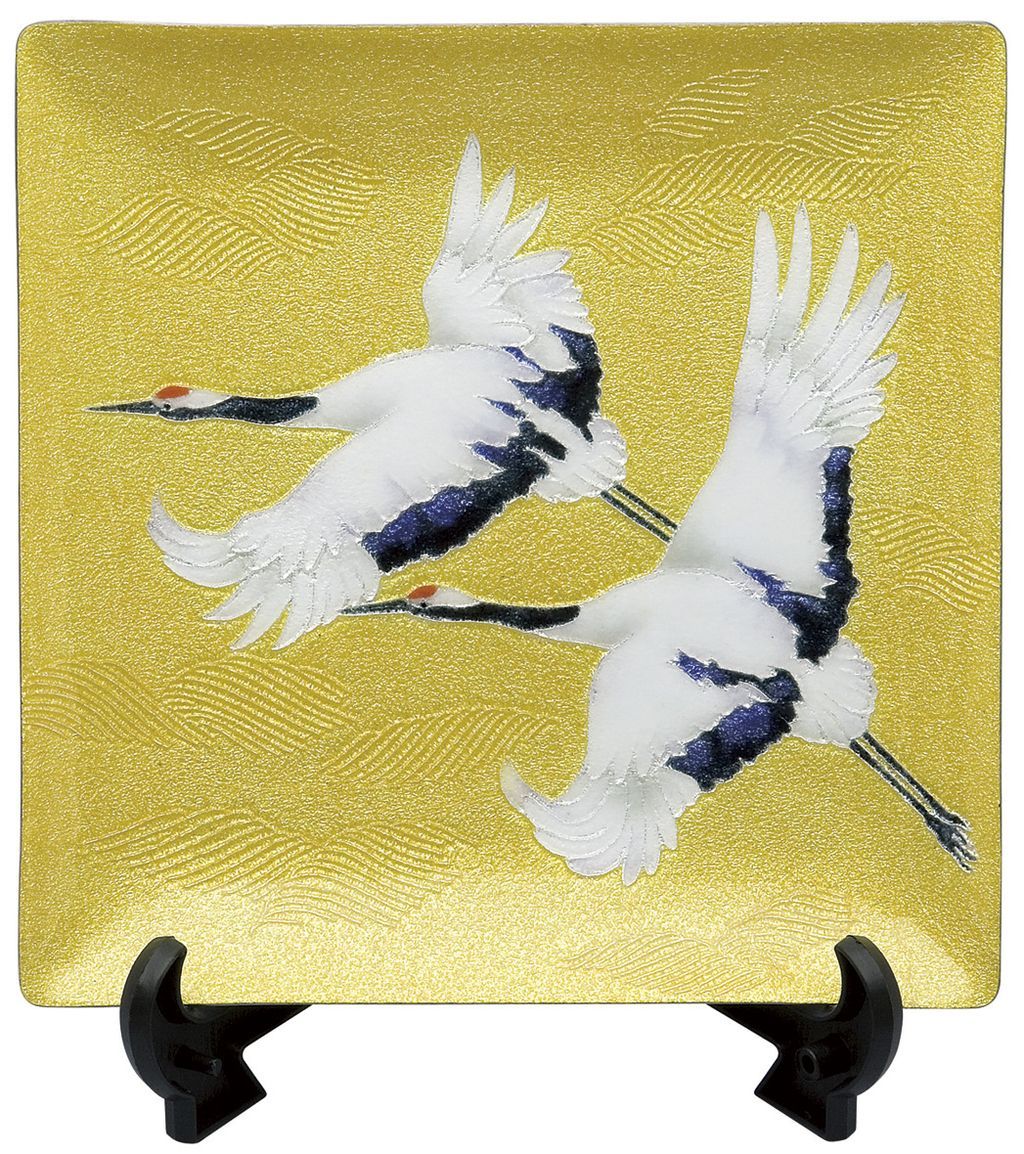 Cloisonne Decorative Plate "Crane"