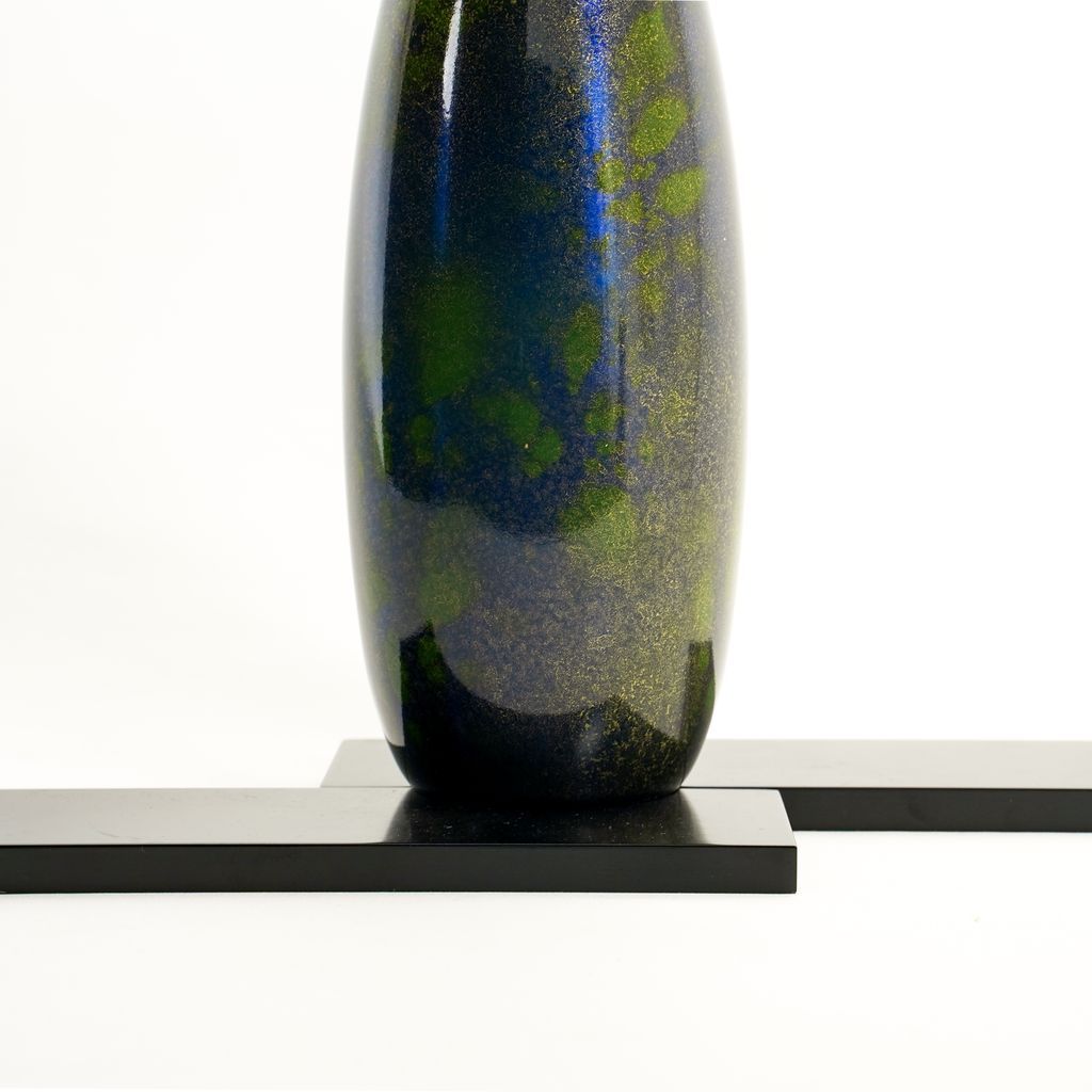 Bronze vase Moe Aoba-iro