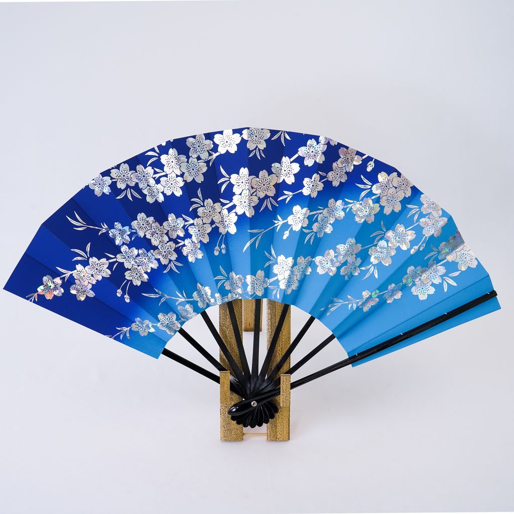 Japanese Dance Fan "Stage of Kyoto" with stand Size9.5 N-4045