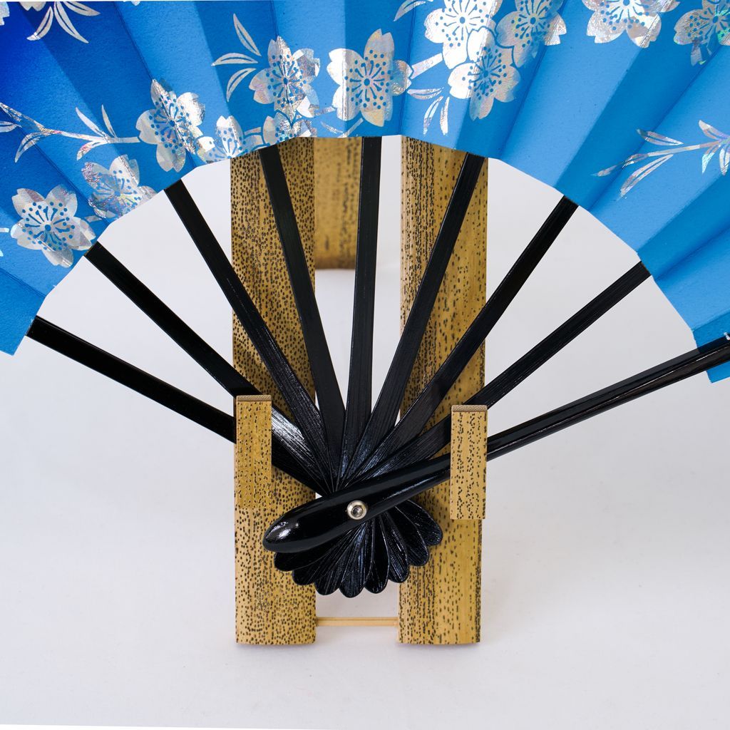 Japanese Dance Fan "Stage of Kyoto" with stand Size9.5 N-4045