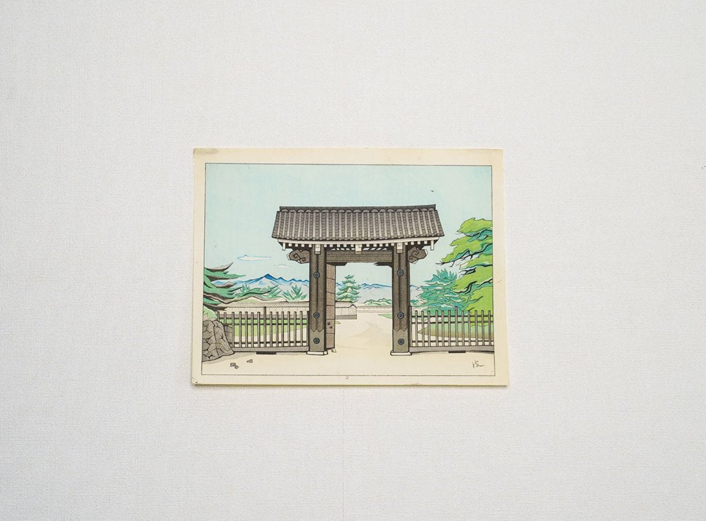 Woodblock print "Hamaguri gomon Old Print 1960's" Published by UCHIDA ART