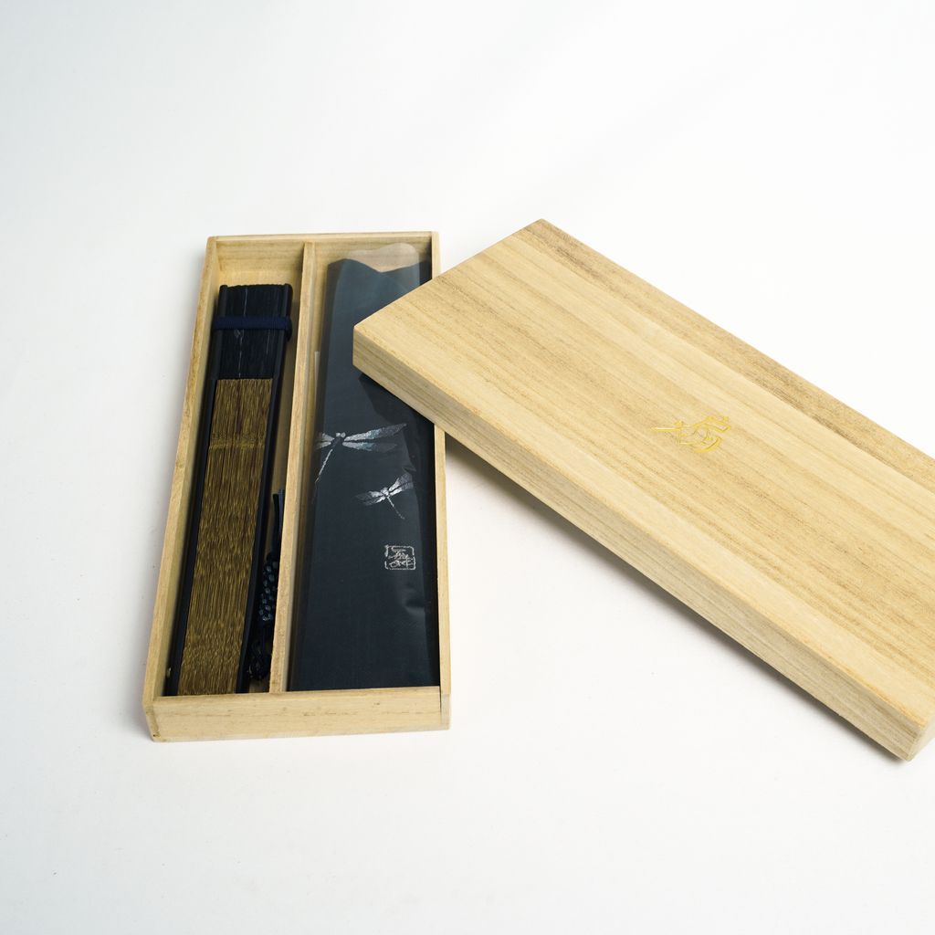 Men's Folding Fan Set "Dragonfly" Navy