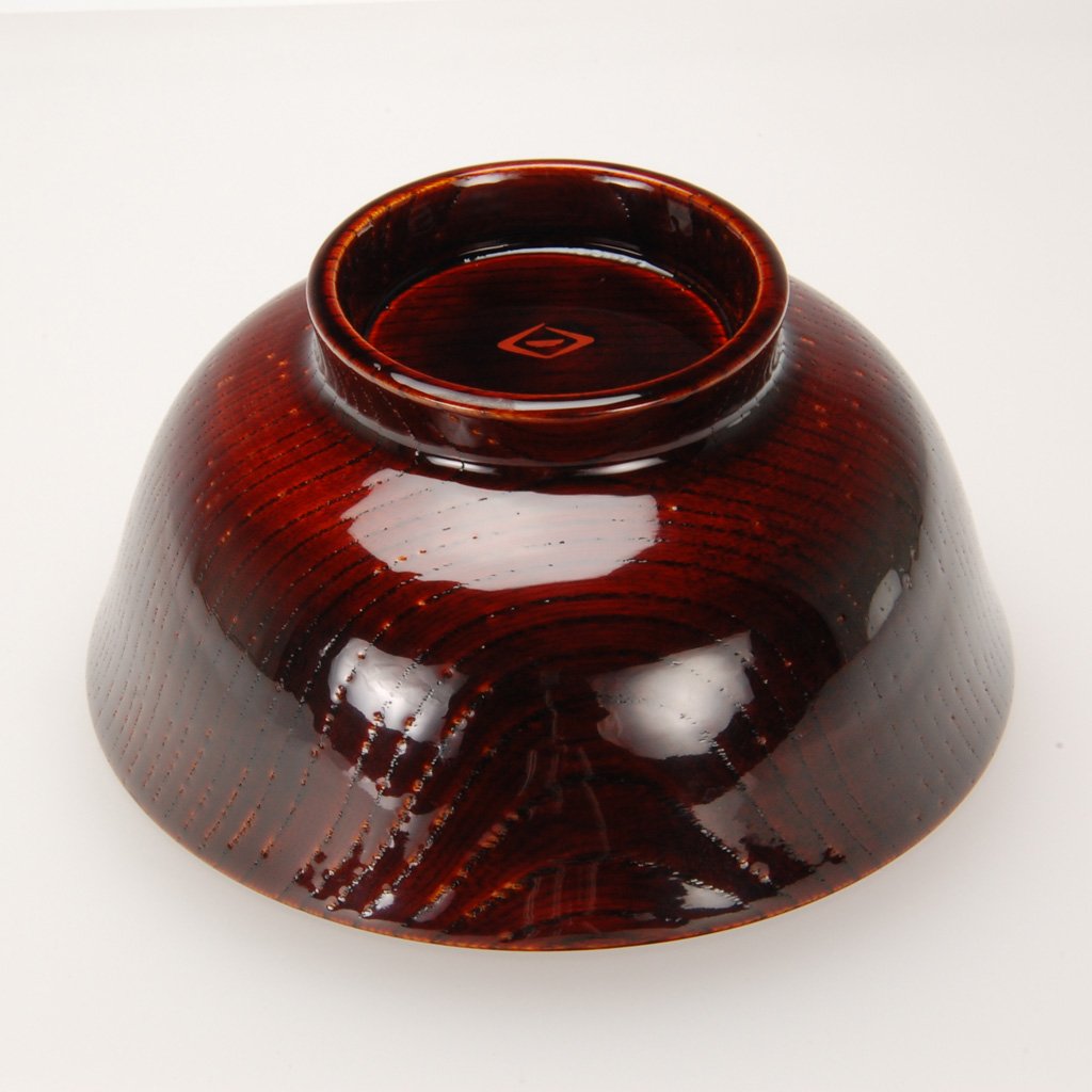 Lacquerware Bowl Size 4.0 Keyaki mehajiki-nuri Hasorigata Aizu lacquerware