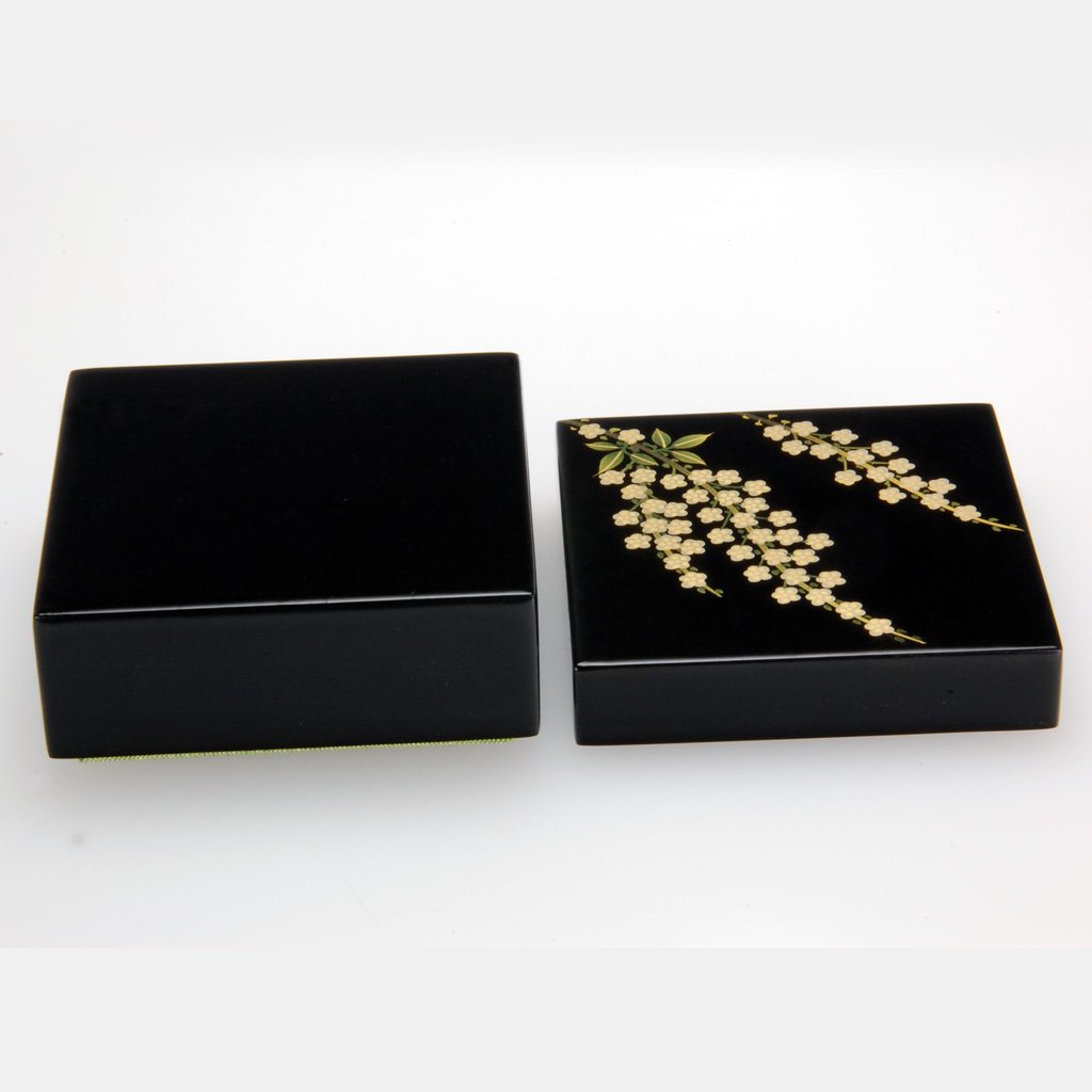 Lacquerware Box "Thunberg spirea" Size 3.0 Yukiyanagi Aizu lacquerware