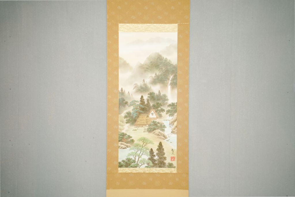 Hanging Scroll Kakejiku Tomohisa Miyazaki "Shan Shi painting with four Gods"