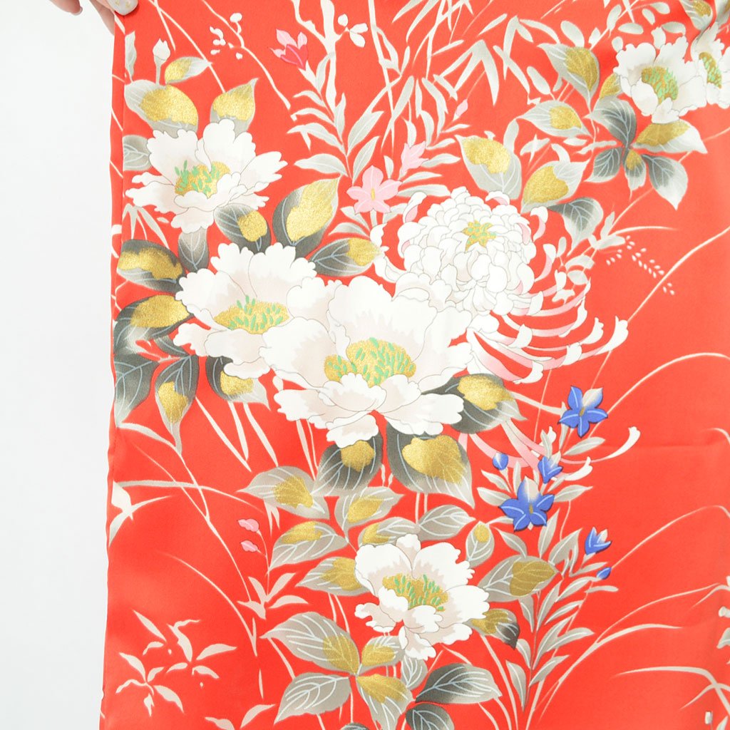Japanese Kimono Women's Silk Knee-length "Hibiscus"