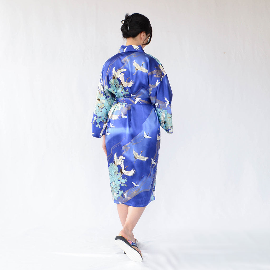 Japanese Kimono Women's Silk Knee-length "Crane"