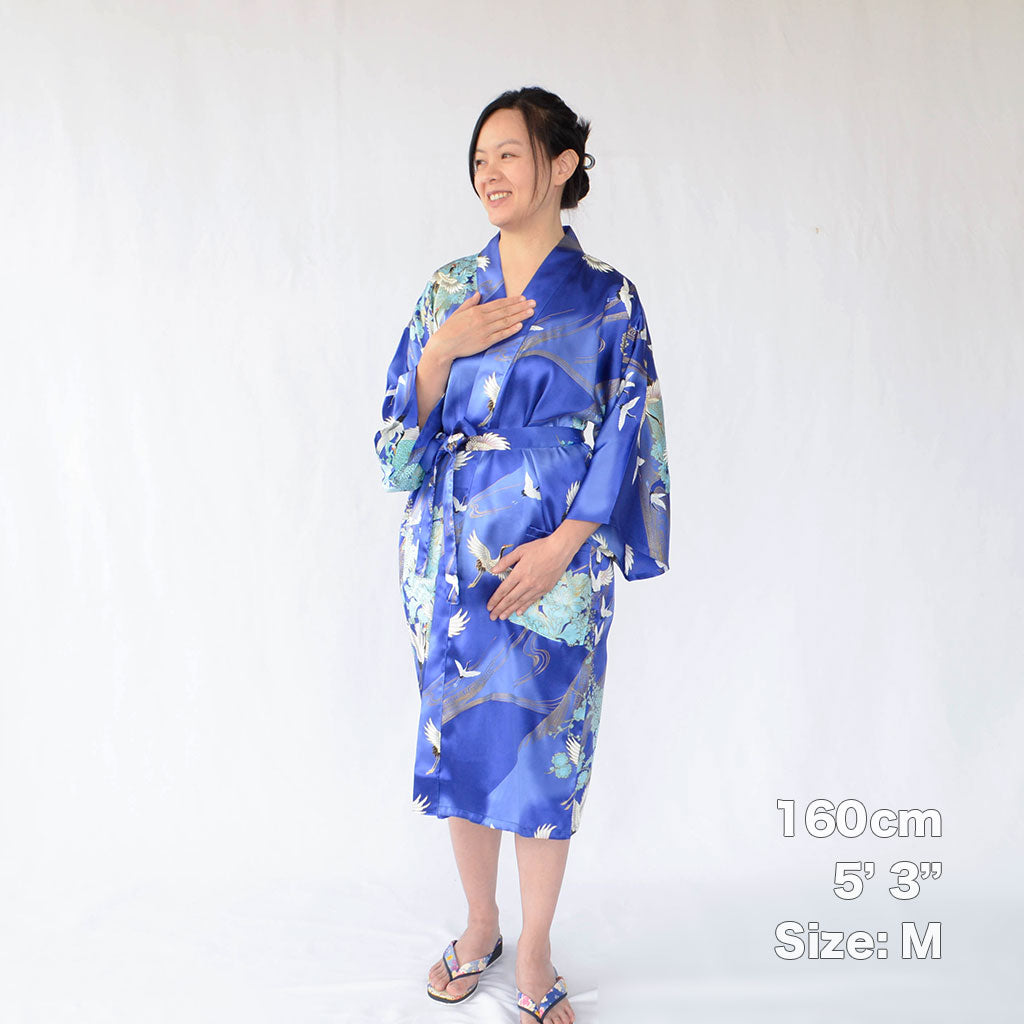 Kimono Women's Silk Knee-length "Crane"