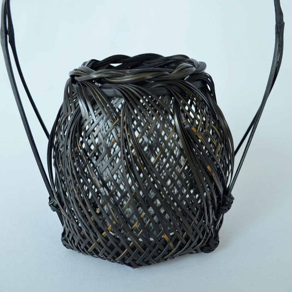 Bamboo Flower Basket “Kagerou S” Black
