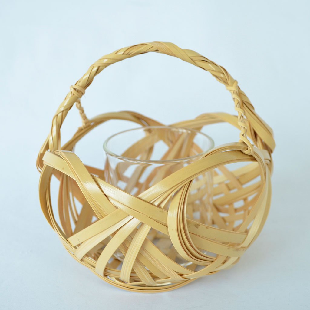 Bamboo Flower Basket “Shikainami”