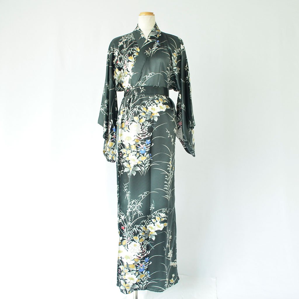 Japanese Kimono Women's Silk "Hibiscus"