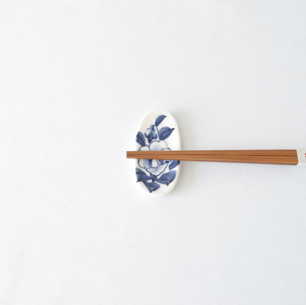 Kiyomizu ware Chopstick rest 5pcs set "Seasonal flowers"