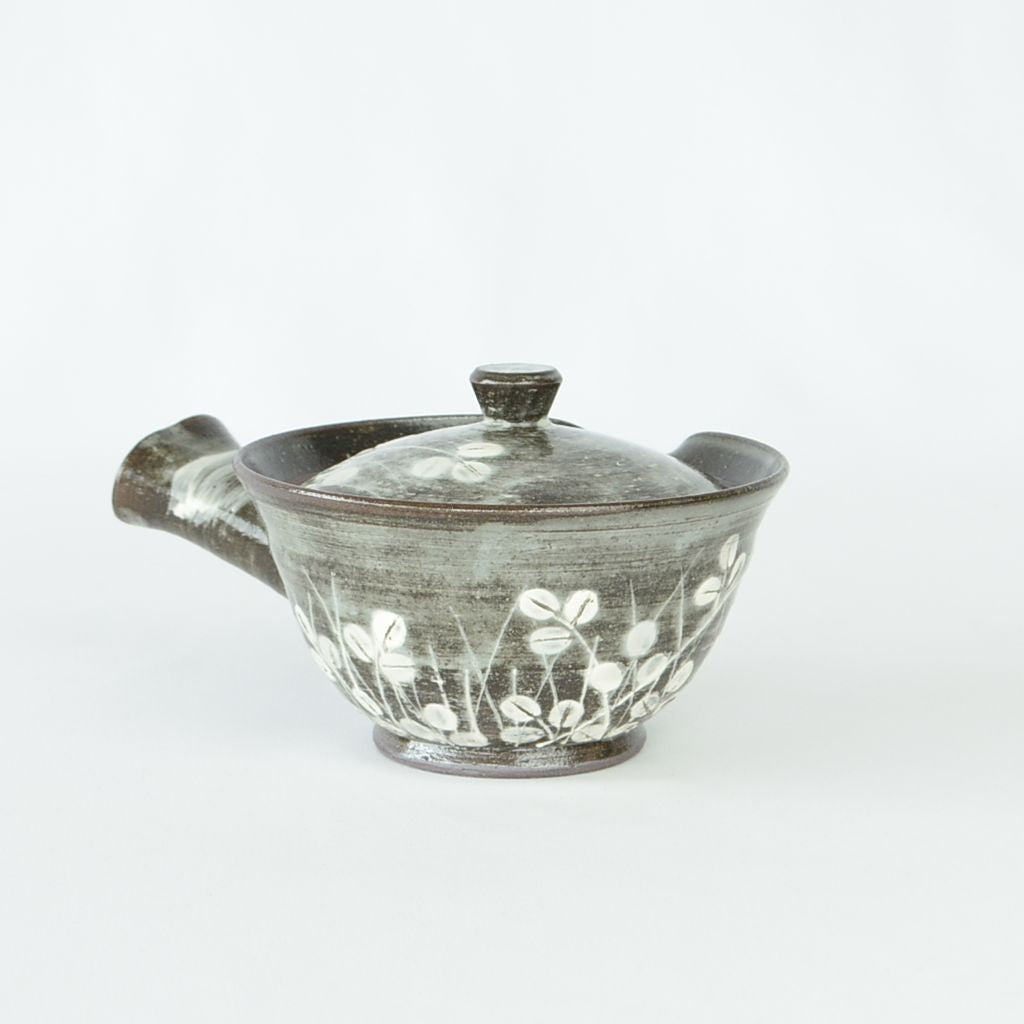 Kiyomizu ware Tea pot & Cup set "Hagi gasane"