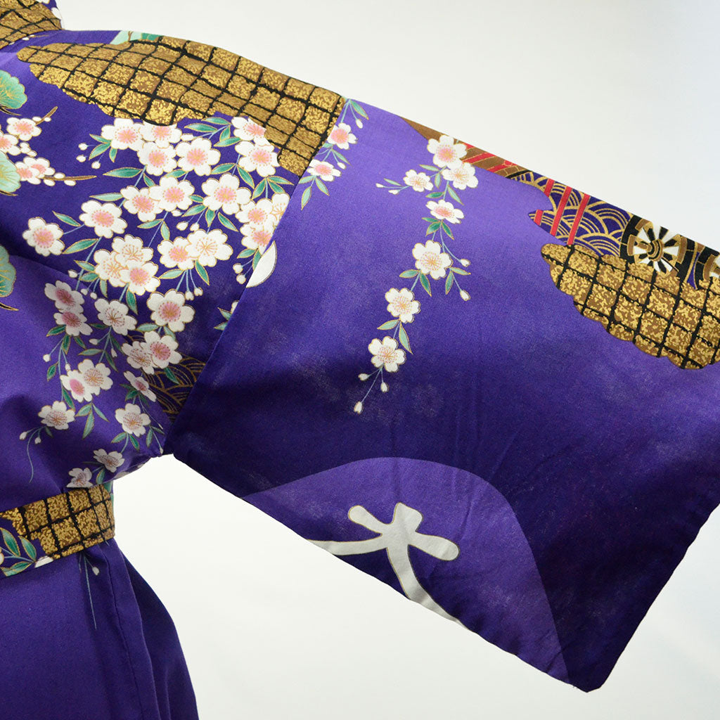 Japanese Colorful Yukata Women's  Cotton Knee-length "Mt. Daimonji"