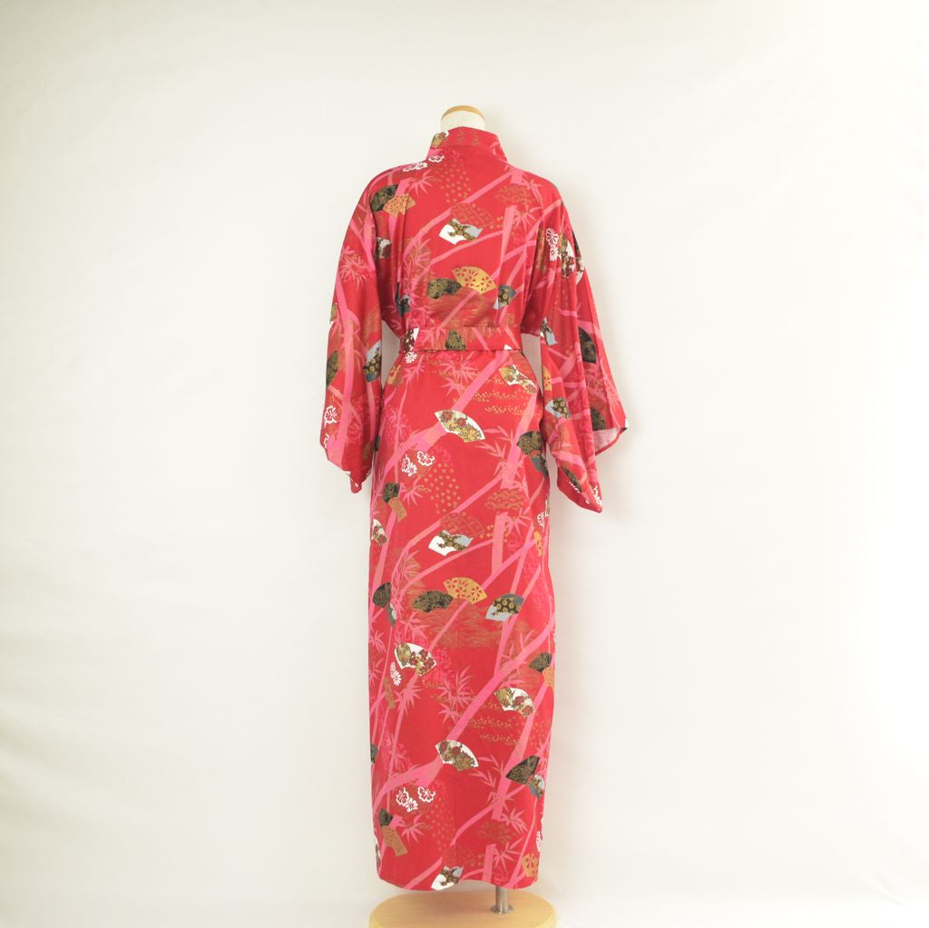 Kimono Women's Cotton "Bamboo & Fan"