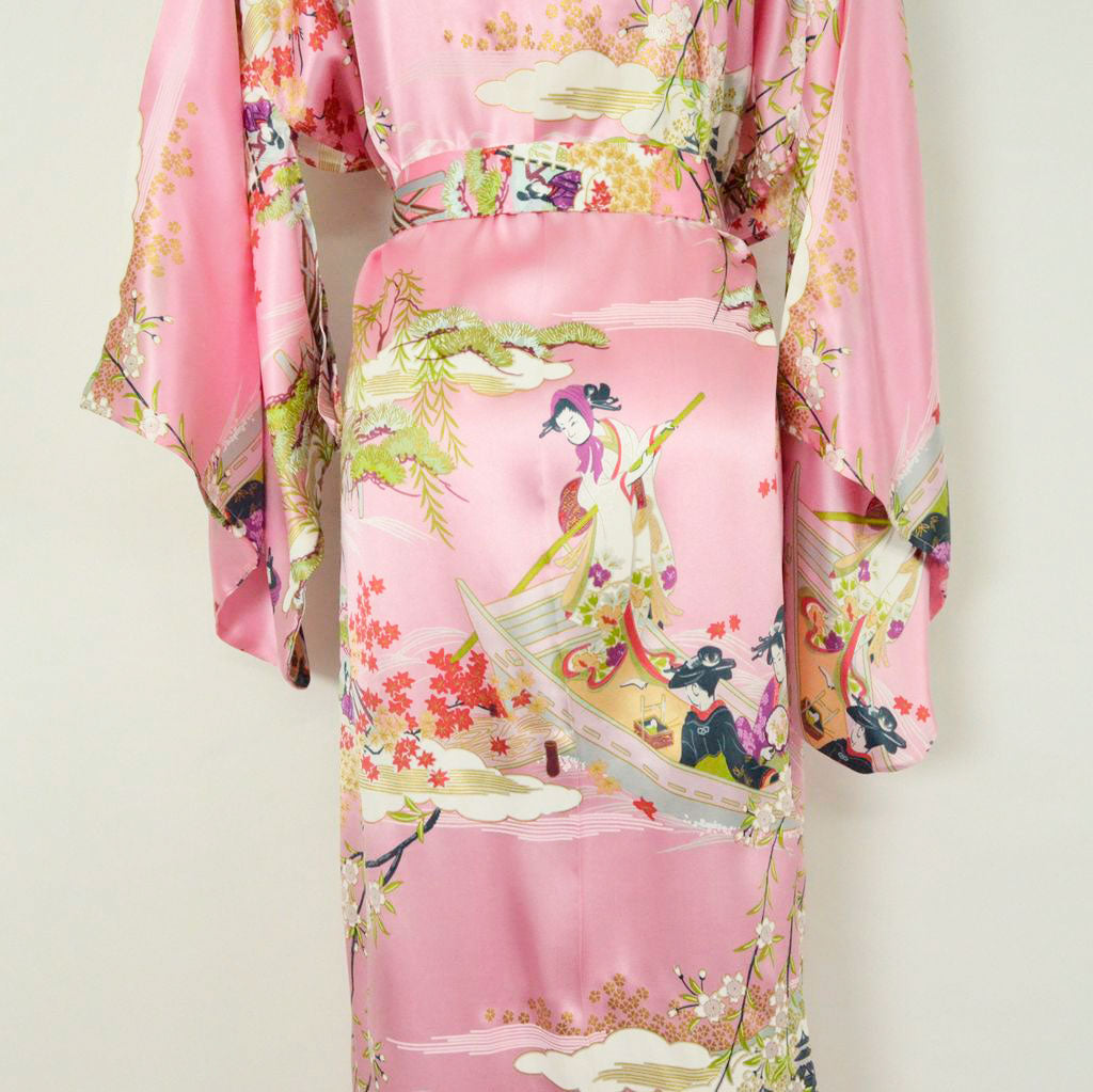 Japanese Kimono Women's Silk "Boating"