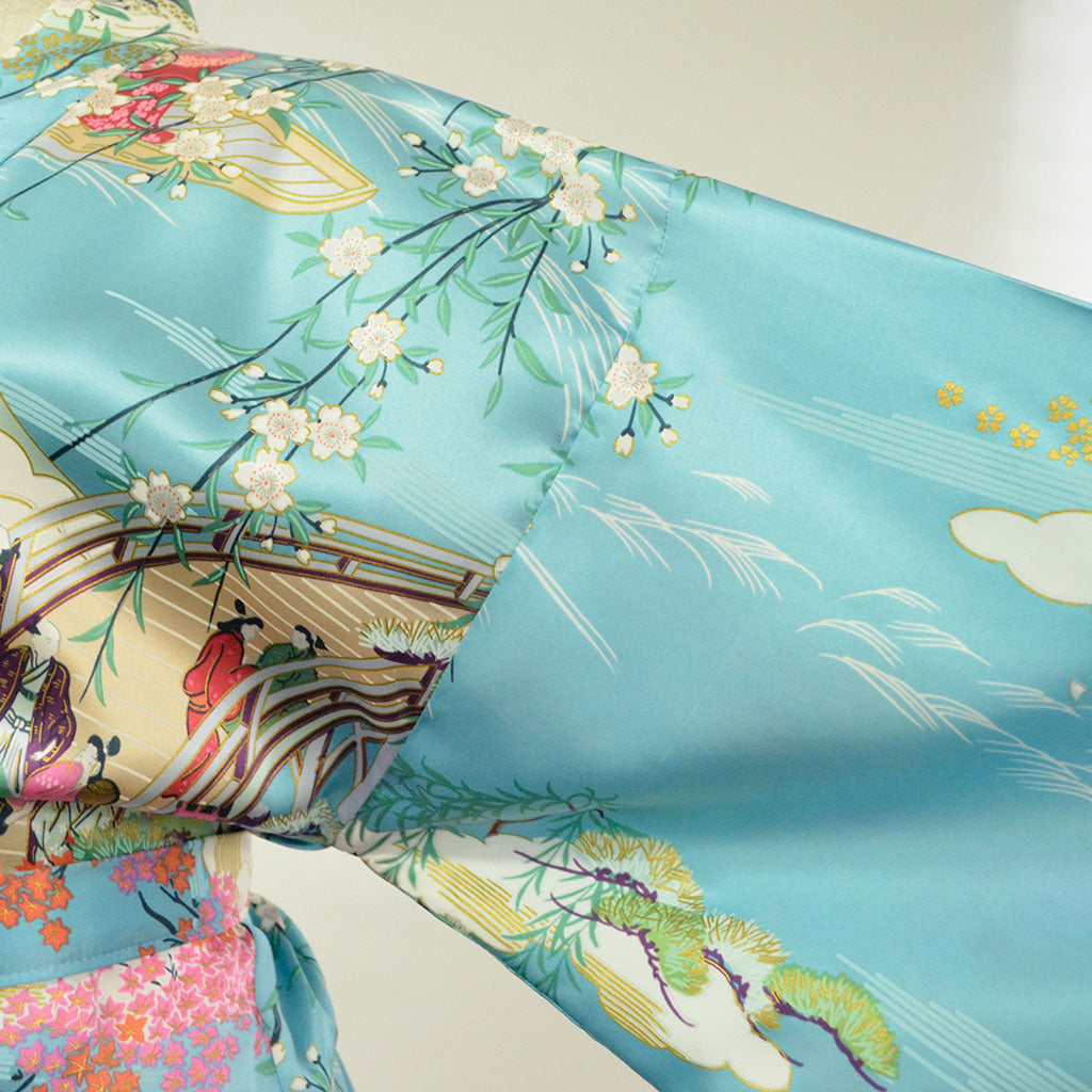 Japanese Kimono Women's Silk Knee-length "Boating"