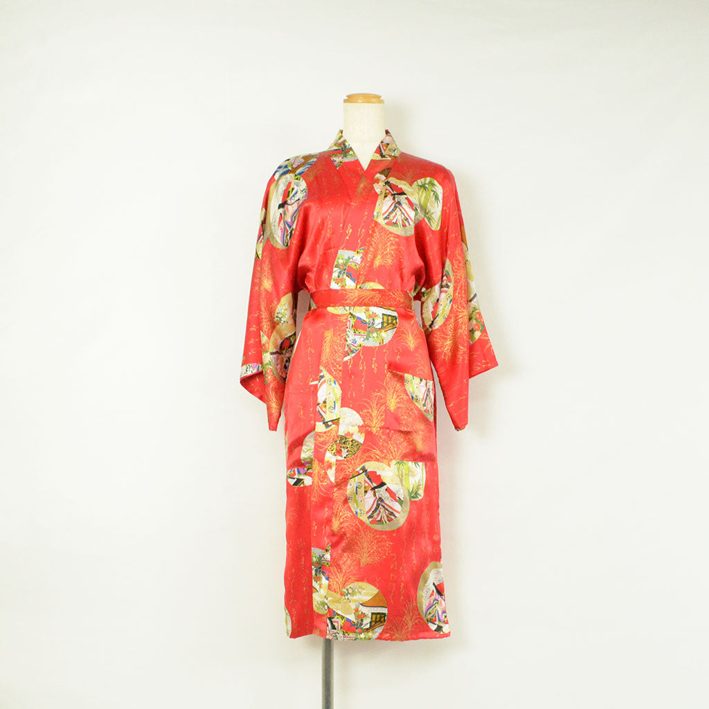 Japanese Kimono Women's Silk Knee-length 
