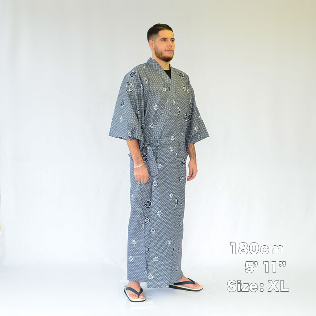 Japanese Yukata Men’s Cotton "Crest"